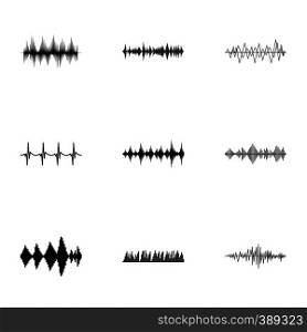 Sound track icons set. Simple illustration of 9 sound track vector icons for web. Sound track icons set, simple style
