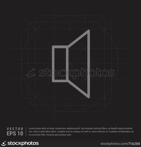 Sound volume icon - Black Creative Background - Free vector icon