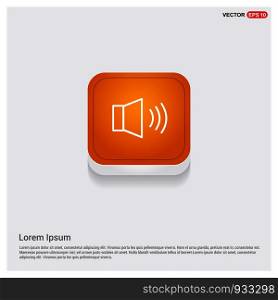 Sound volume icon Orange Abstract Web Button - Free vector icon