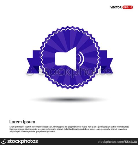 Sound volume icon - Purple Ribbon banner