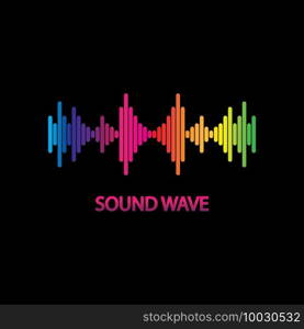 Sound Wave. Colorful sound waves for party, DJ, pub, clubs, discos. Audio equalizer technology. illustration