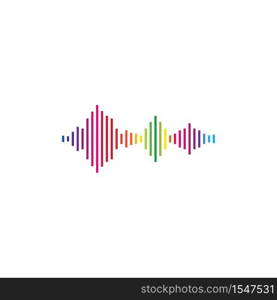 Sound Wave. Colorful sound waves for party, DJ, pub, clubs, discos. Audio equalizer technology. illustration