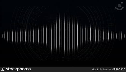 Sound wave for web site, wallpaper, poster, placard, ad, cover abstract music pulse background. Audio track wave graph of frequency and spectrum.