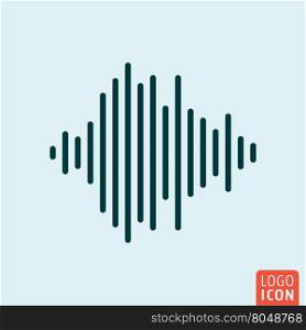 Sound wave icon. Audio equalizer symbol. Vector illustration. Sound wave icon
