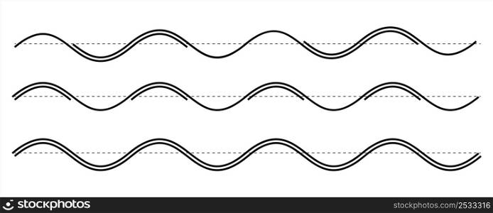 Sound Wave Icon, Audio Wave Icon, Vector Art Illustration