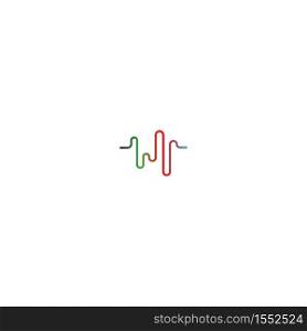 Sound wave icon logo design vector illustration