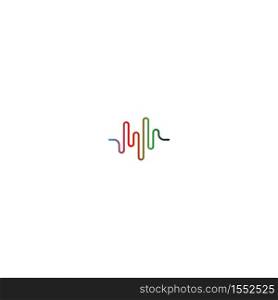 Sound wave icon logo design vector illustration