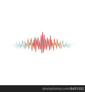 sound wave icon logo vector design template