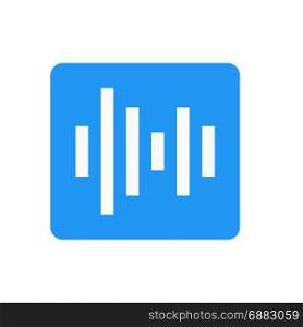 sound wave, icon on isolated background