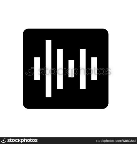sound wave, icon on isolated background,