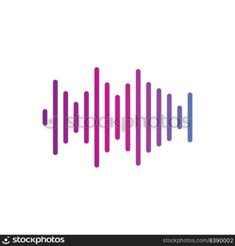 sound wave icon vector design template isolated on white background