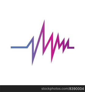sound wave icon vector design template isolated on white background
