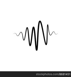 sound wave icon vector illutration logo design