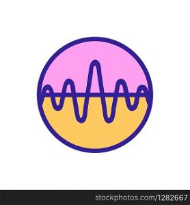 sound wave icon vector. Thin line sign. Isolated contour symbol illustration. sound wave icon vector. Isolated contour symbol illustration