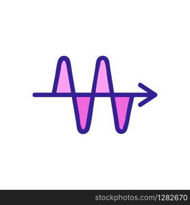 sound wave icon vector. Thin line sign. Isolated contour symbol illustration. sound wave icon vector. Isolated contour symbol illustration