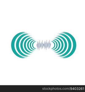 Sound wave illustration logo vector icon template - Vector