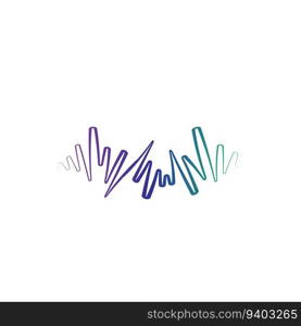 Sound wave illustration logo vector icon template - Vector