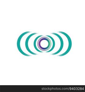 Sound wave illustration logo vector icon template - Vector