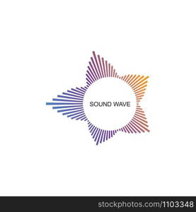 sound wave ilustration logo vector icon template