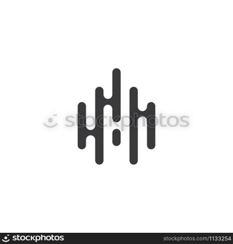 sound wave ilustration logo vector icon template
