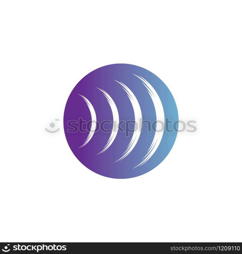 sound wave ilustration logo vector icon template