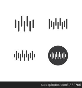 sound wave ilustration logo vector icon template