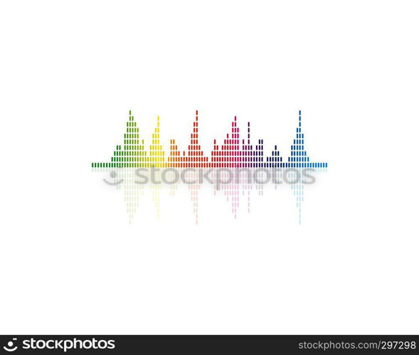 sound wave ilustration logo vector icon template