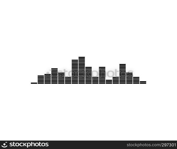 sound wave ilustration logo vector icon template