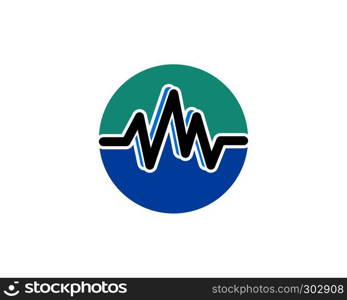 sound wave ilustration logo vector icon template