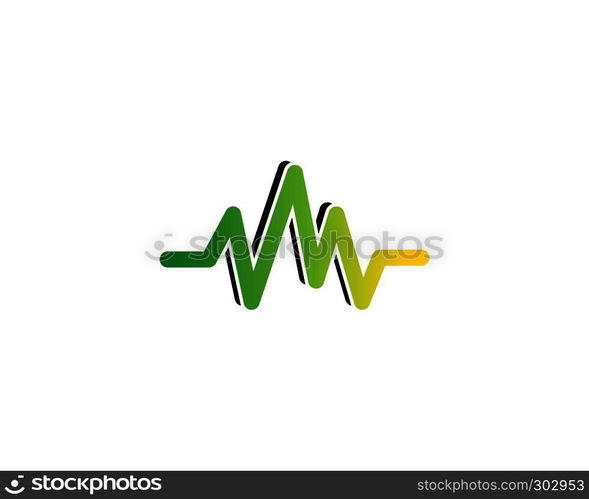 sound wave ilustration logo vector icon template