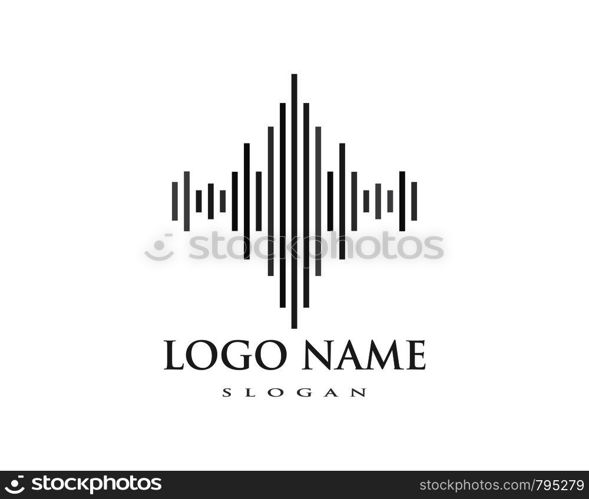 sound wave ilustration logo vector icon template