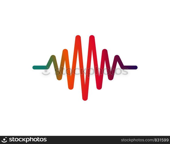 sound wave ilustration logo vector icon template