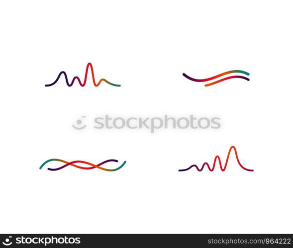 sound wave ilustration logo vector icon template