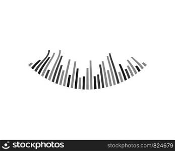 sound wave ilustration vector icon template