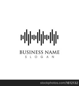 Sound wave logo and symbol vector