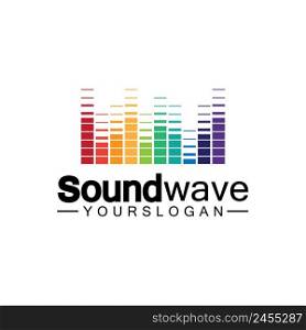 Sound wave logo and symbol vector