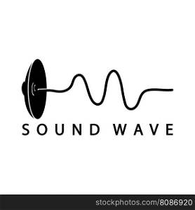 Sound wave logo and symbol vector