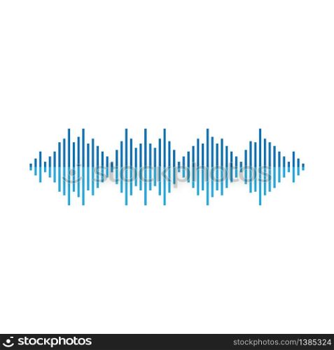 Sound wave logo template vector icon design