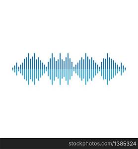 Sound wave logo template vector icon design