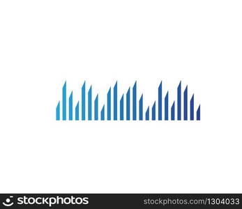 Sound wave logo template vector icon illustration