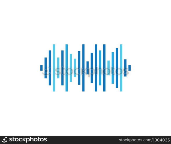 Sound wave logo template vector icon illustration