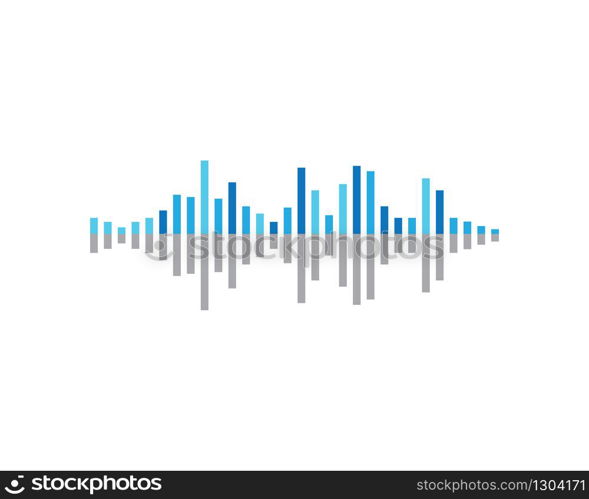 Sound wave logo template vector icon illustration