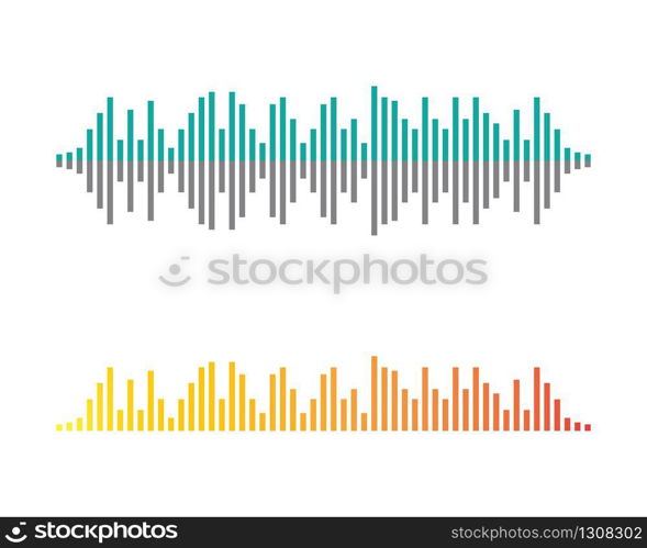 Sound wave logo template vector icon illustration