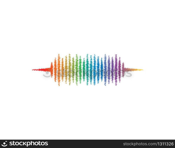 Sound wave logo template vector icon illustration