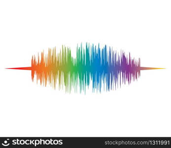 Sound wave logo template vector icon illustration