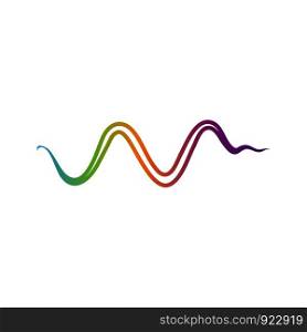 Sound wave logo template vector icon illustration