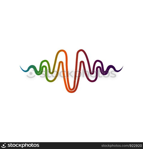 Sound wave logo template vector icon illustration