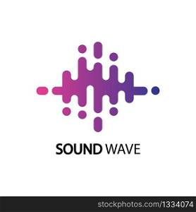 Sound wave logo vector icon illustration design