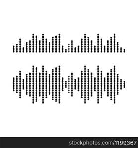 sound wave logo vector icon template