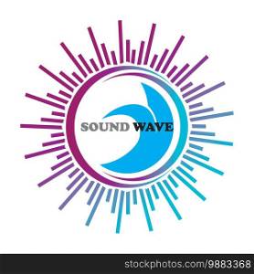 Sound wave logo vector illustration template design